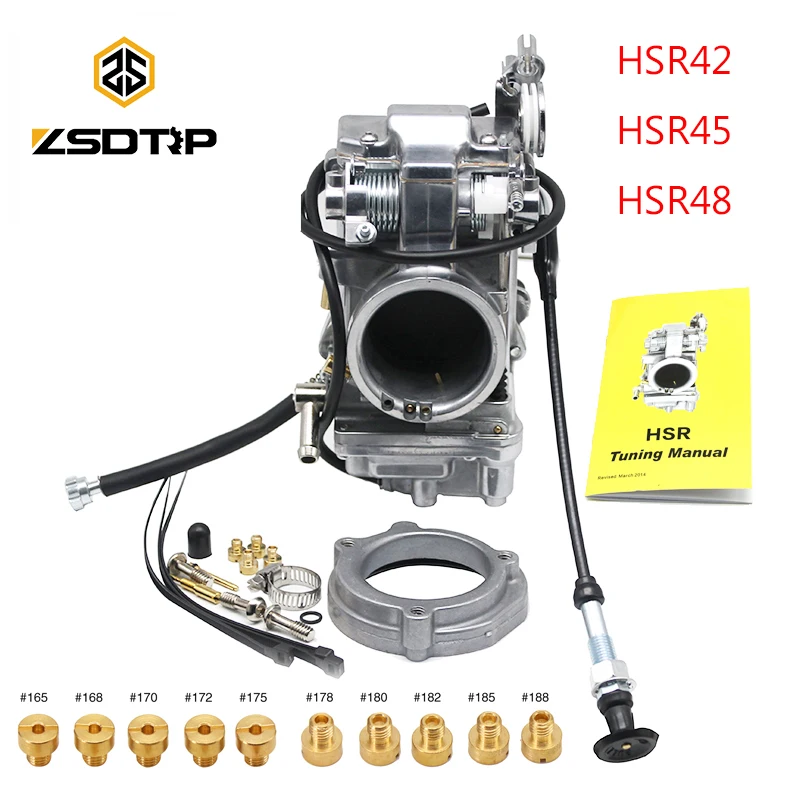 ZSDTRP мотоциклетный карбюратор Mikuni HSR TM42 42 мм HSR45 45 HSR48 48 для Harley EVO Evolution Pumper