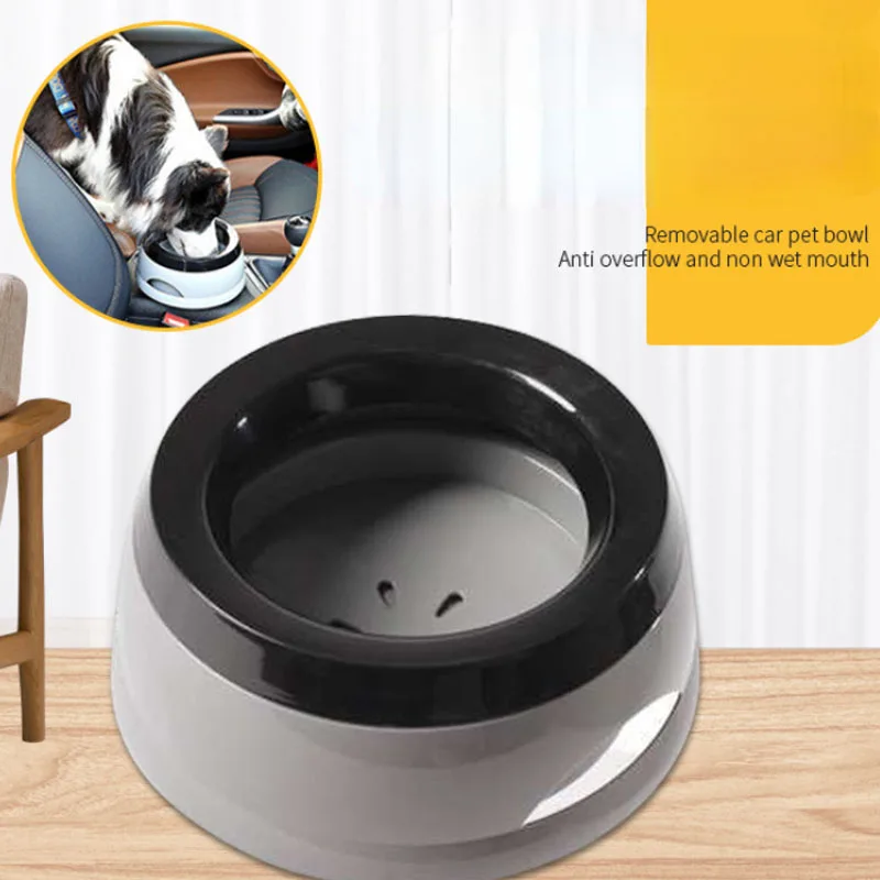 

Pet Dog Cat Bowls Floating Not Wetting Mouth Cat Bowl No Spill Drinking Water Feeder Plastic Portable Dog Bowl water Feeders