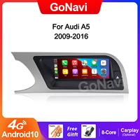 gonavi 8 8 android 10 8 core 8128g car dvd radio multimedia player gps navigation for audi a5 2009 2016 ips screen