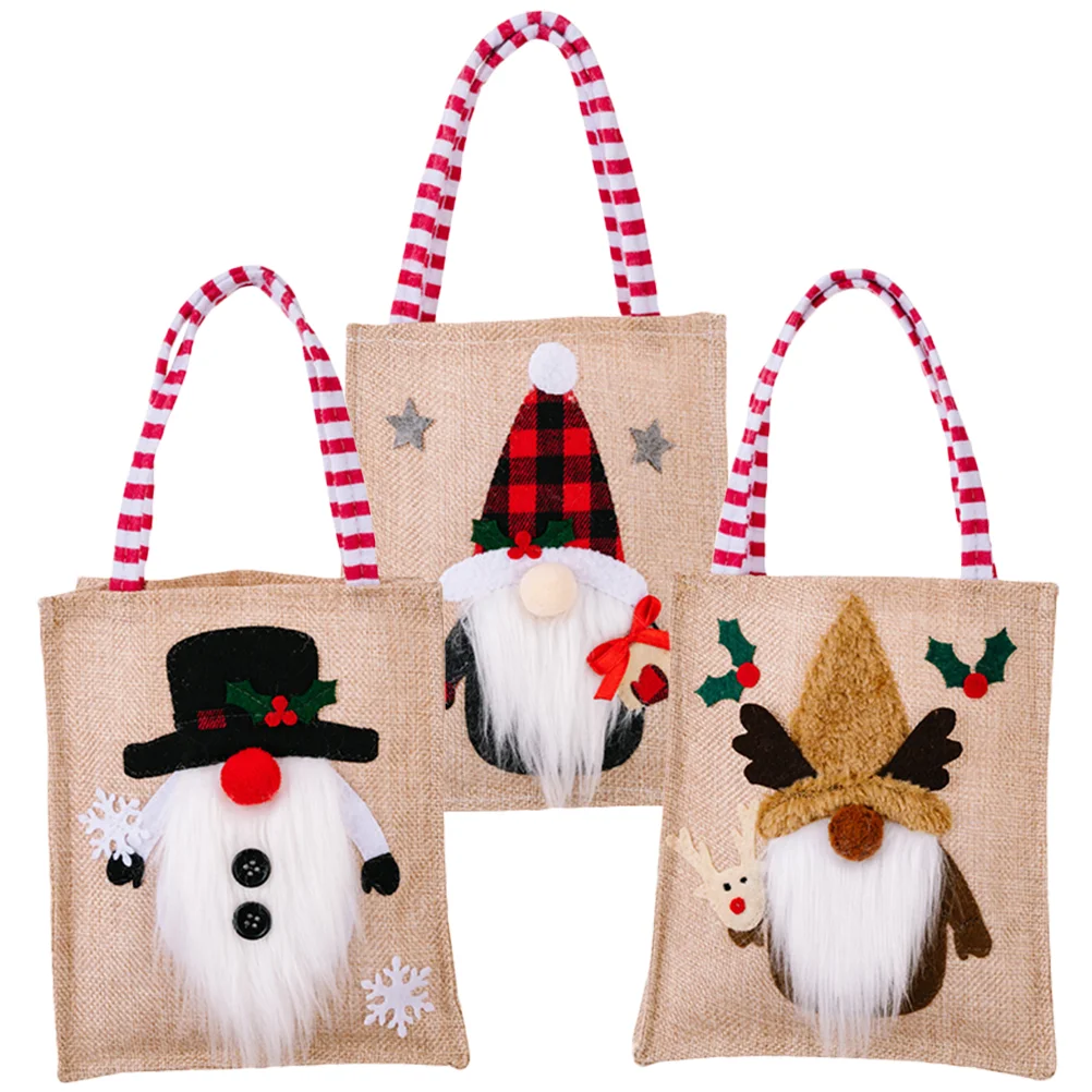 

Xmas Party Favors Bag Treat Holder Candy Storage Christmas Gift Reusable Bags Jewelry Stands
