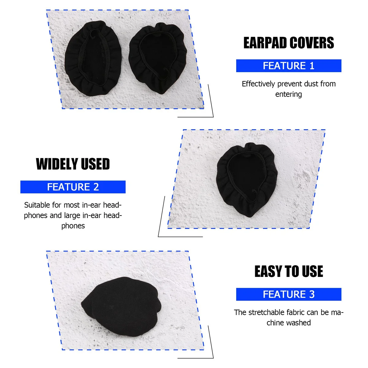 Гибкие тканевые чехлы для наушников гигиенические защитные наушники амбушюры