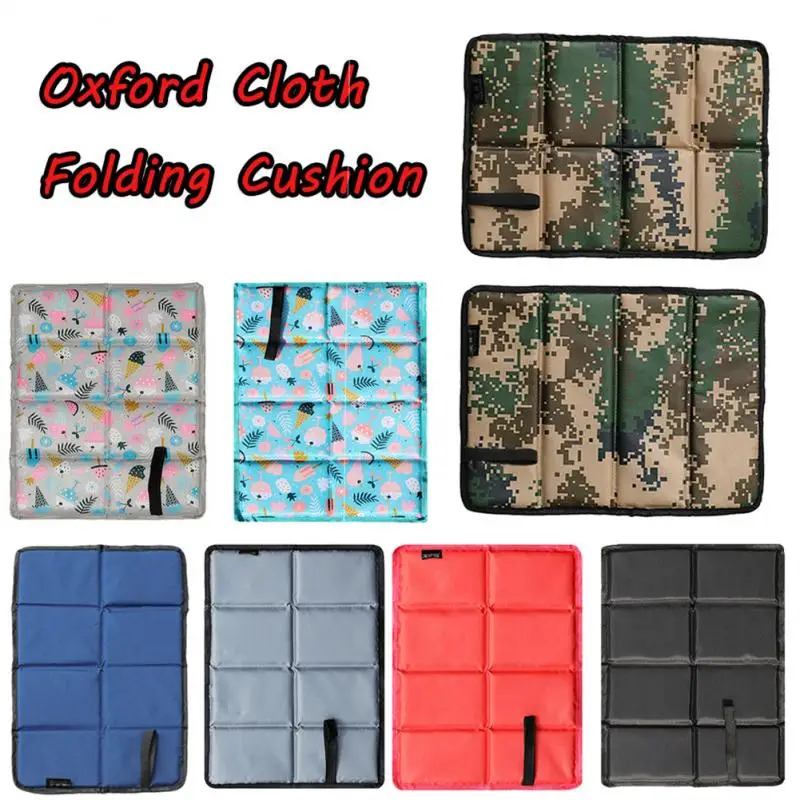 

Oxford Cloth Folding Camping Mat Portable Outdoor Waterproof Foam Sitting Pad Beach Mat Cushion Camping Hiking Small Seat Pad