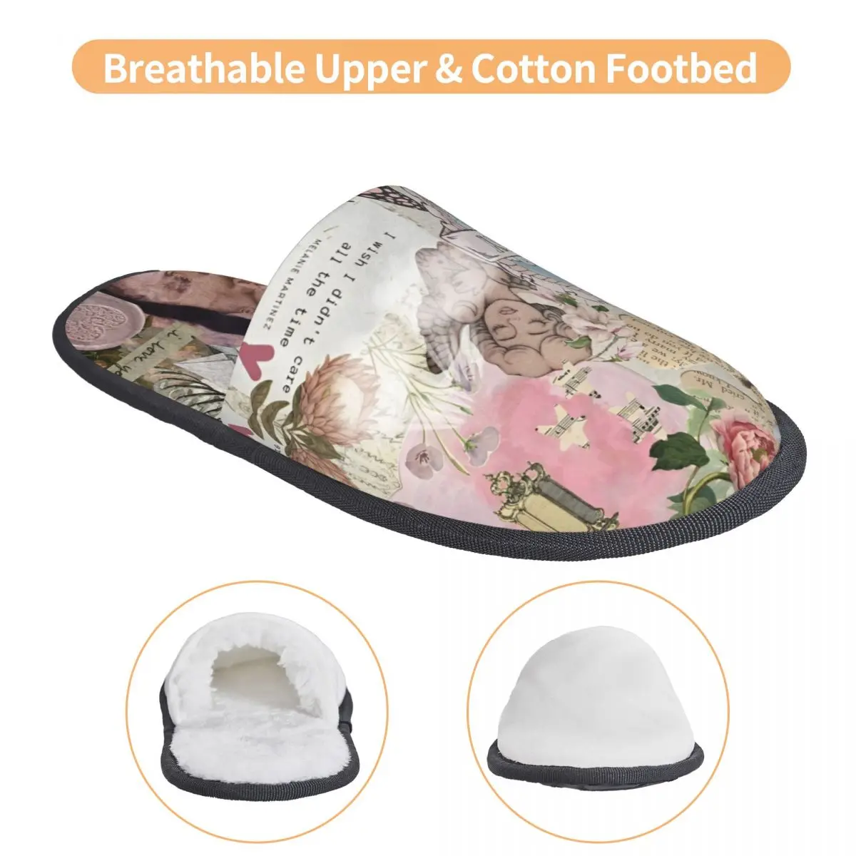 Зимние тапочки Melanie Martinez Butterfly Merch домашние меховые шлепанцы для гостиной