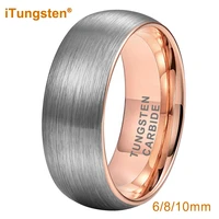 itungsten 6mm 8mm engagement wedding band rose gold tungsten finger ring for men women couple fashion jewelry comfort fit