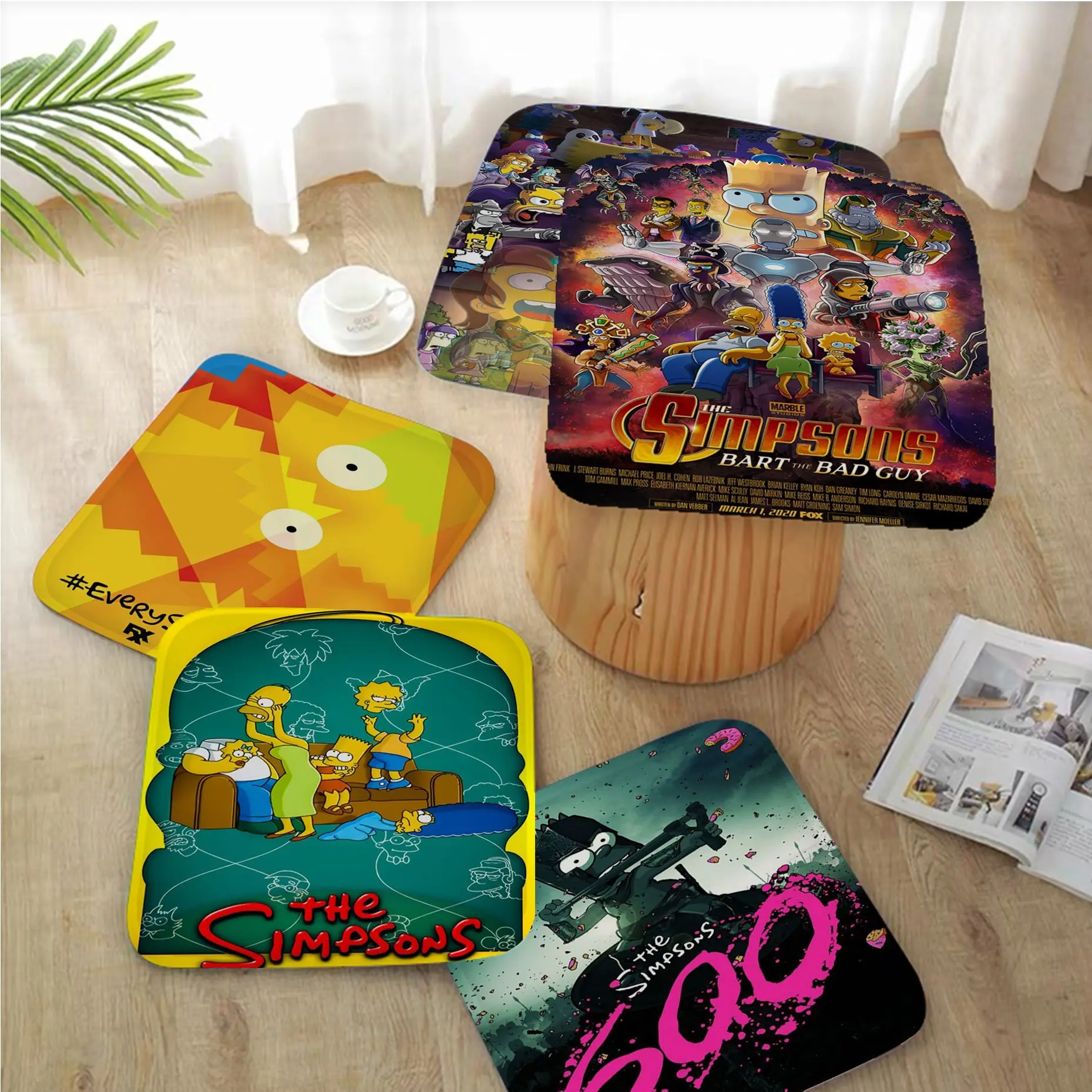 

Disney Cartoon Anime Simpsons Creative Fabric Cushion Non-slip Living Room Sofa Decor Students Stool Tatami Office Buttocks Pad