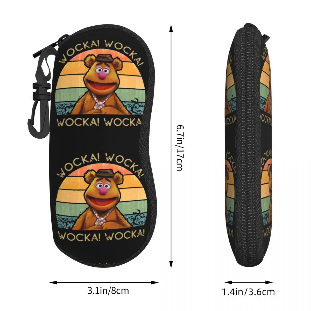 Футляр для очков Fozzie Wocka Bear Muppet Show коробка унисекс с принтом хранения контейнер