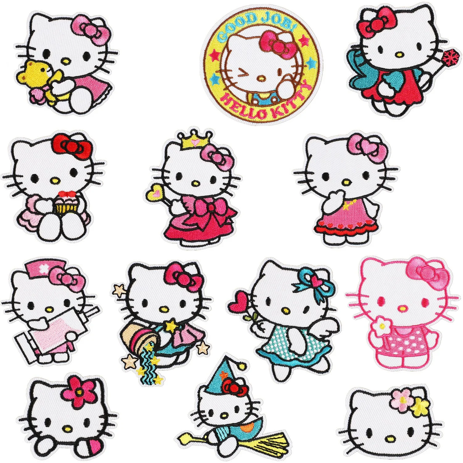 13 шт. мультяшная милая аппликация KT Cat Hello Kitty для DIY пришивания детской одежды