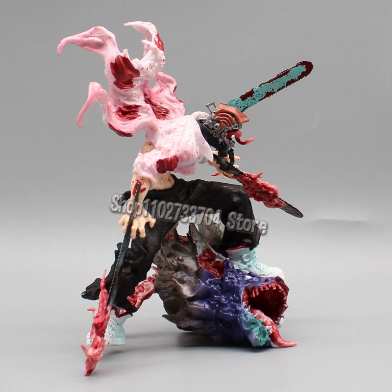 Gk Anime Chainsaw Man Figure Action Figurine Battle Bat Monster Statue Collect Decorative Gifts