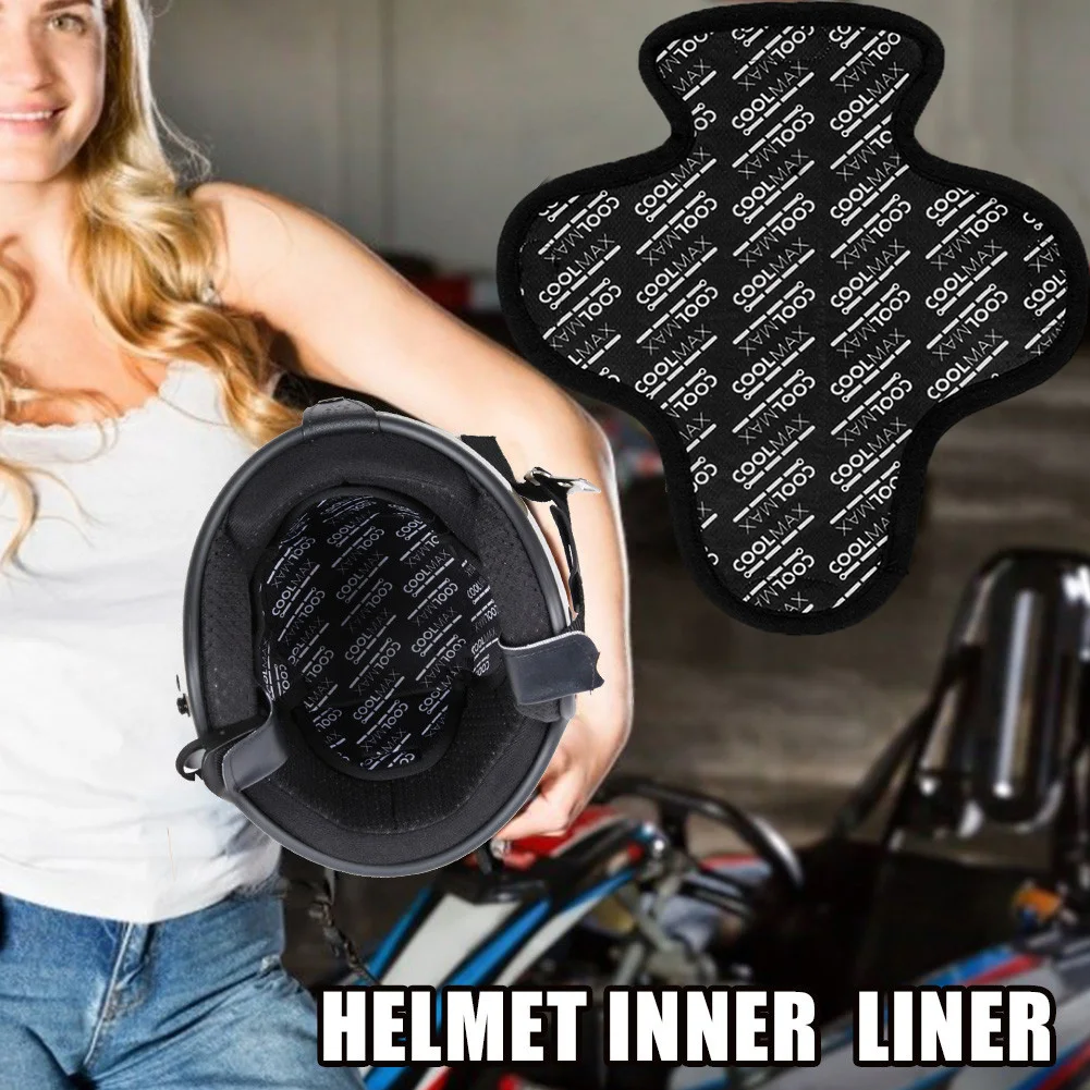 

Motorcycle Helmet Liner Heat Insulation Quick-Drying Helmet Liner Breathable Sweat Wicking Cushion Pad Insert Helmet Lining Moto