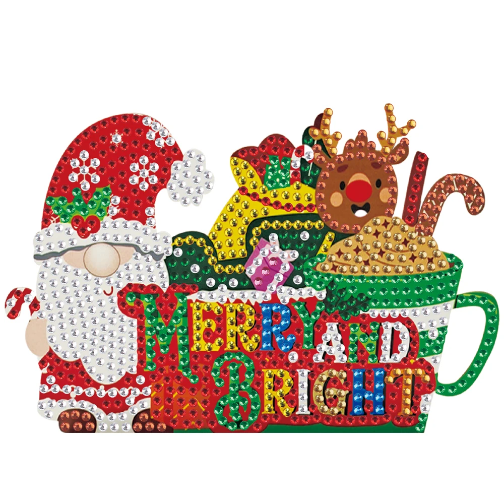 

DIY алмазная живопись, Хрустальная Рождественская декорация для стола, мозаика, украшения для дома и комнаты