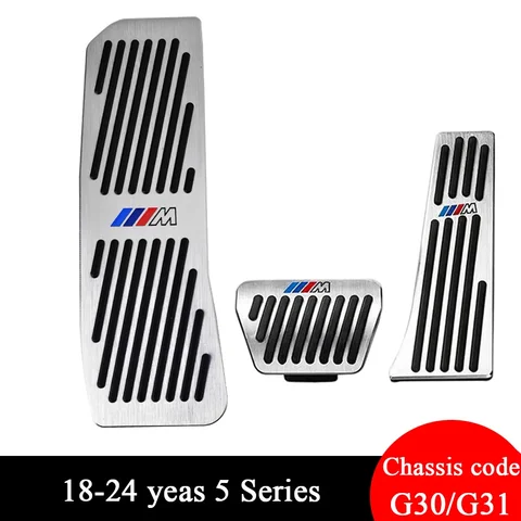 Для BMW 5 серии 2011-2024 F10 F11 F07 G30 G31 акселератор, подставка для ног, педаль из нержавеющей стали, противоскользящие накладки, автомобильные аксессуары