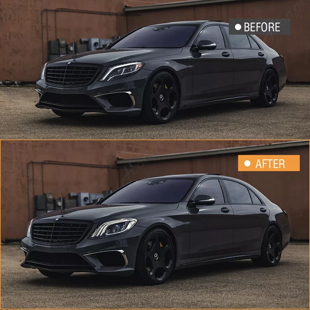 Пара фар в сборе для Mercedes-Benz S-Class W222 DRL 2014-2018 обновленные светодиодные ежедневные