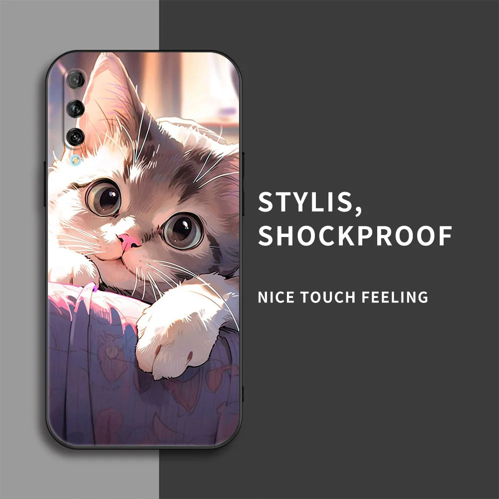Фото Чехол для huawei y9s, силиконовая Мягкая задняя крышка для телефона huawei y9 S coque huaweiy9s, бампер, черный чехол из ТПУ, потрясающие крутые кошки, домашние животные №3