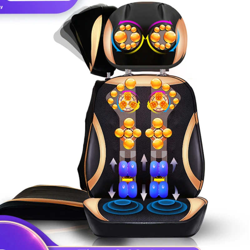 

JinKaiRui Vibrating Electric Cervical Neck Back Body Cushion Massage Chair Massage Muscle Stimulator with Heating Device