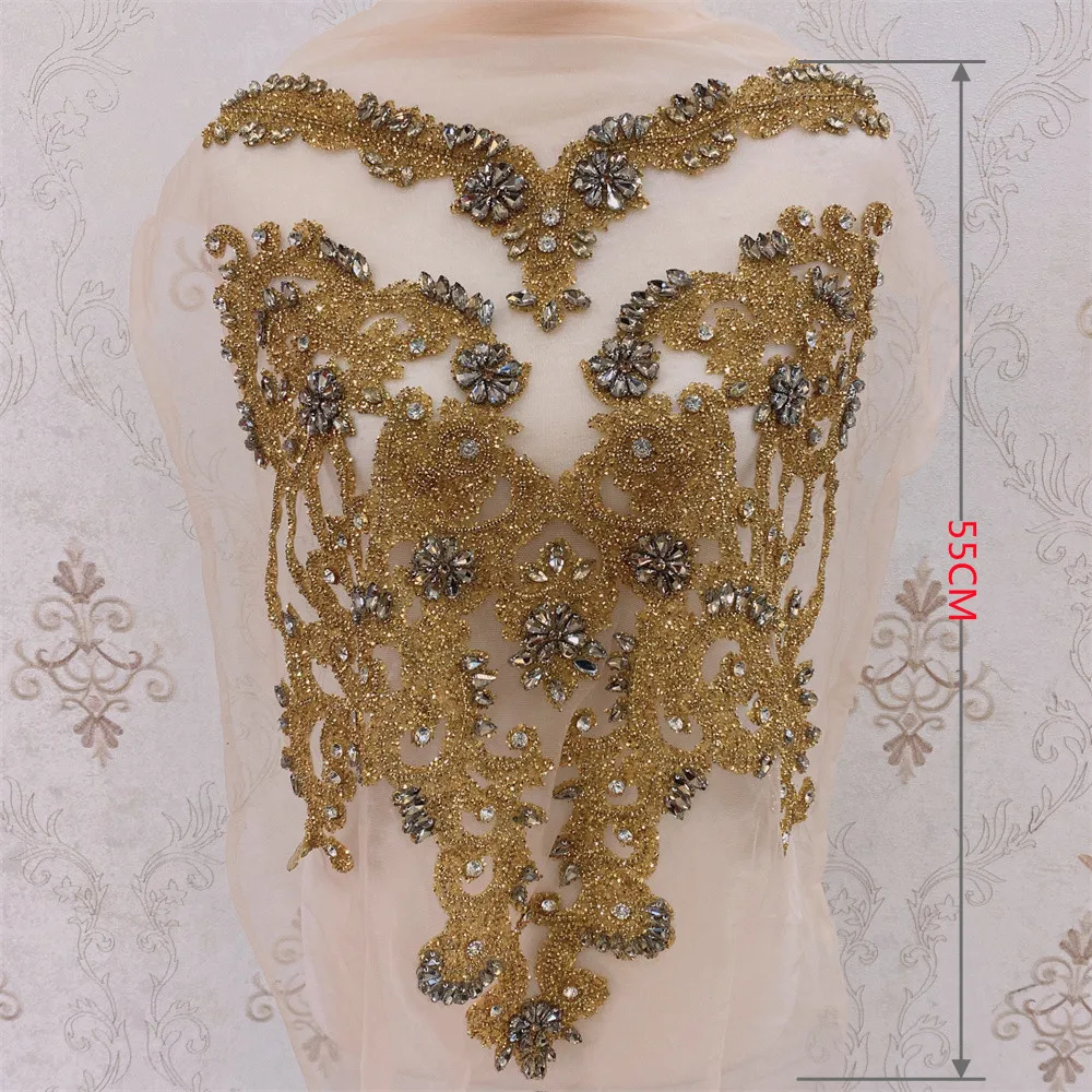 Новый дизайн золотые серебряные стразы мотив с горячей фиксацией украшения