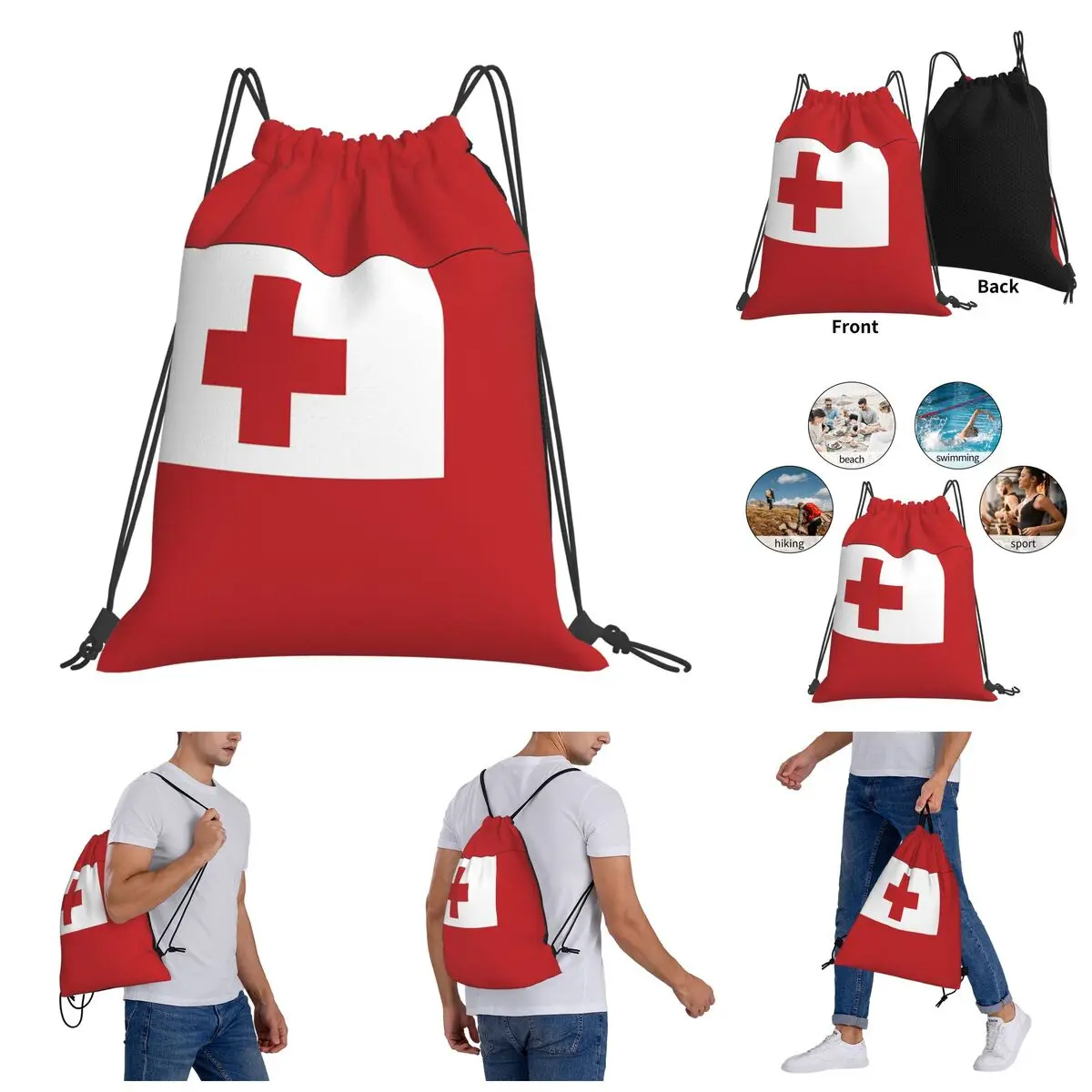 

Tonga Drawstring Bags Gym Bag Novelty Backpack Joke Knapsack