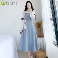 design feeling small skirt new autumnwinter 2022 small and pure and fresh temperament show thin waist french women dress