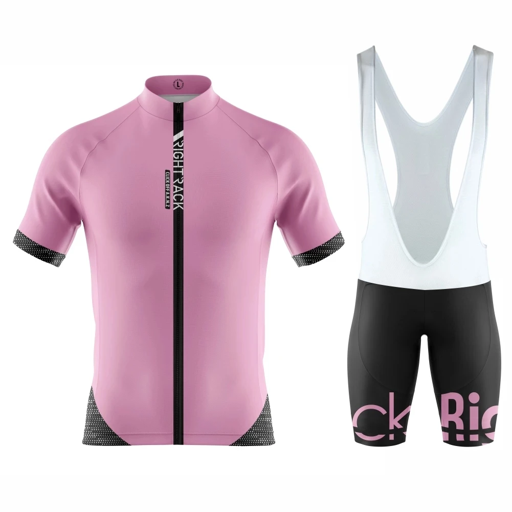 

Summer Cycling Men's Pink Short Sleeve Jersey Sets Gel Pad Bib Shorts Ropa Ciclismo Maillot Road Bike Suit Mtb Downhill Uniforme