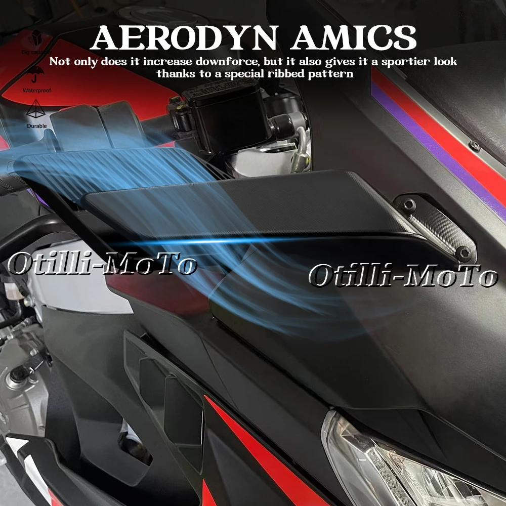 Фото Новое зеркало заднего вида для мотоцикла Aprilia RS457 2024-2026 Stealth Sport Winglet, регулируемые зеркала Stealth Max №4
