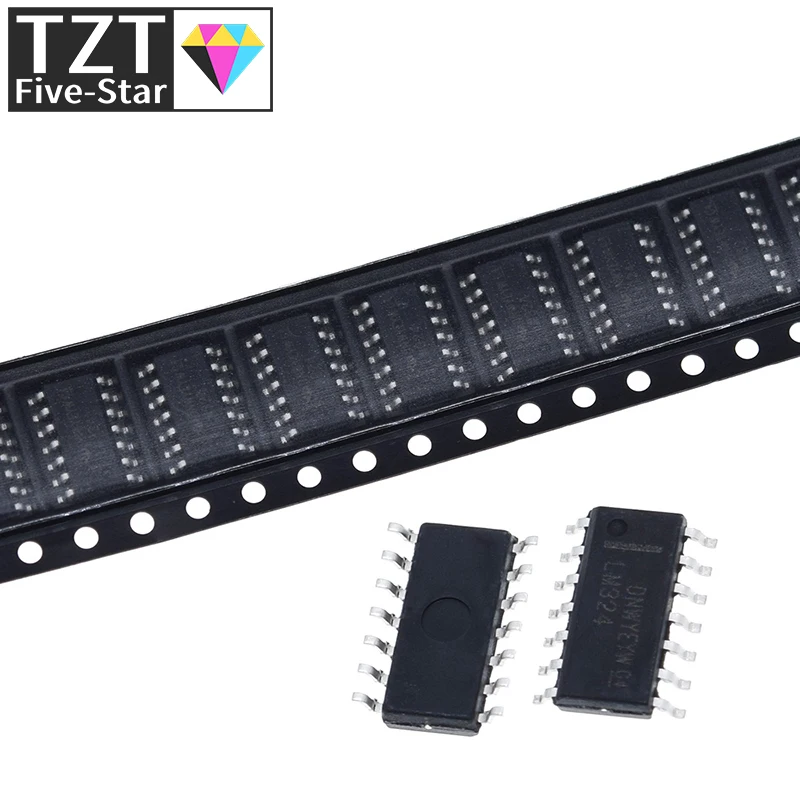 10 шт. LM324DR SOP14 LM324 SOP SMD LM324DR2G LM324DT SOP-14 новая и оригинальная интегральная схема