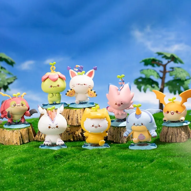 

Digimon Adventure Blind Box Budding Pop Cosplay Angemon Anime Figure Mystery Box Caja Ciega Decor Children's Birthday Gift Toys