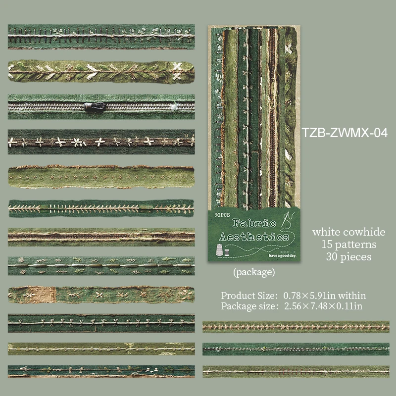 

Винтажные тканевые полоски для коллажа