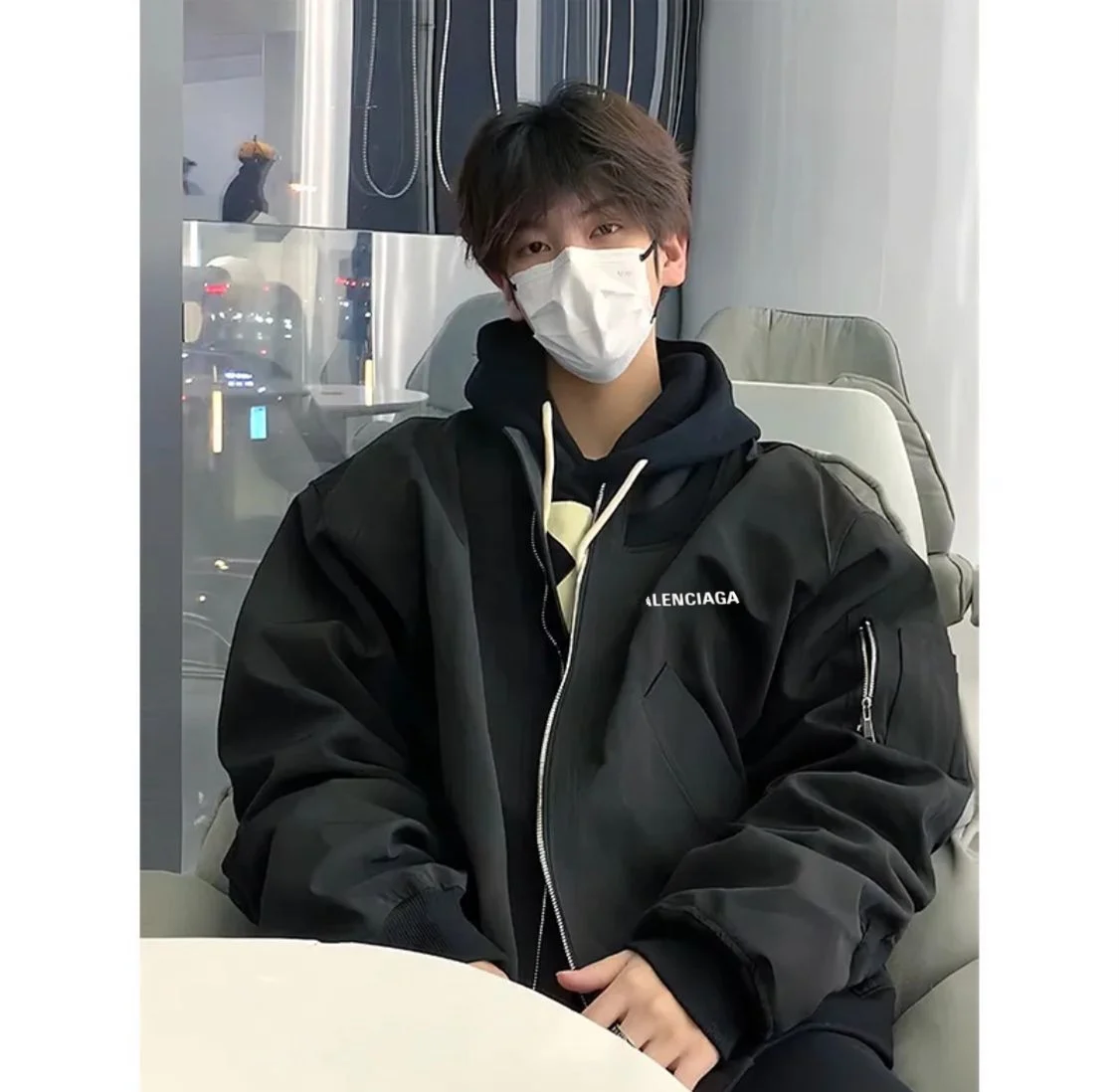 Куртки Balenciaga ткань высокого качества против морщин комфортный дышать Мода