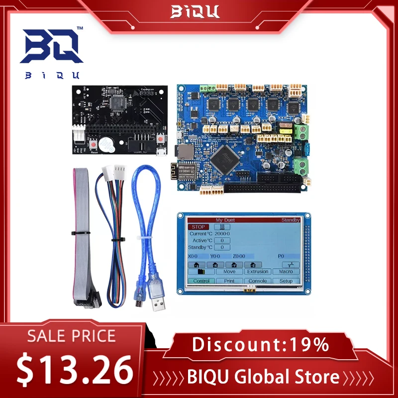 

3D Printer Motherboard Cloned Duet 2 WIFI V1.04 Controller Board 32 Bit With WIFI 4.3" PanelDue Touch Screen For CNC Machine