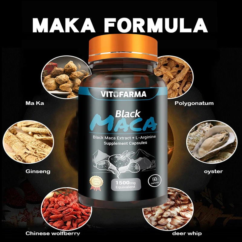 

Ginseng Maca Root Extract Capsules For Men&Women Strength&Mood Supplements-Vegan-Gelatin Black Pepper Extract