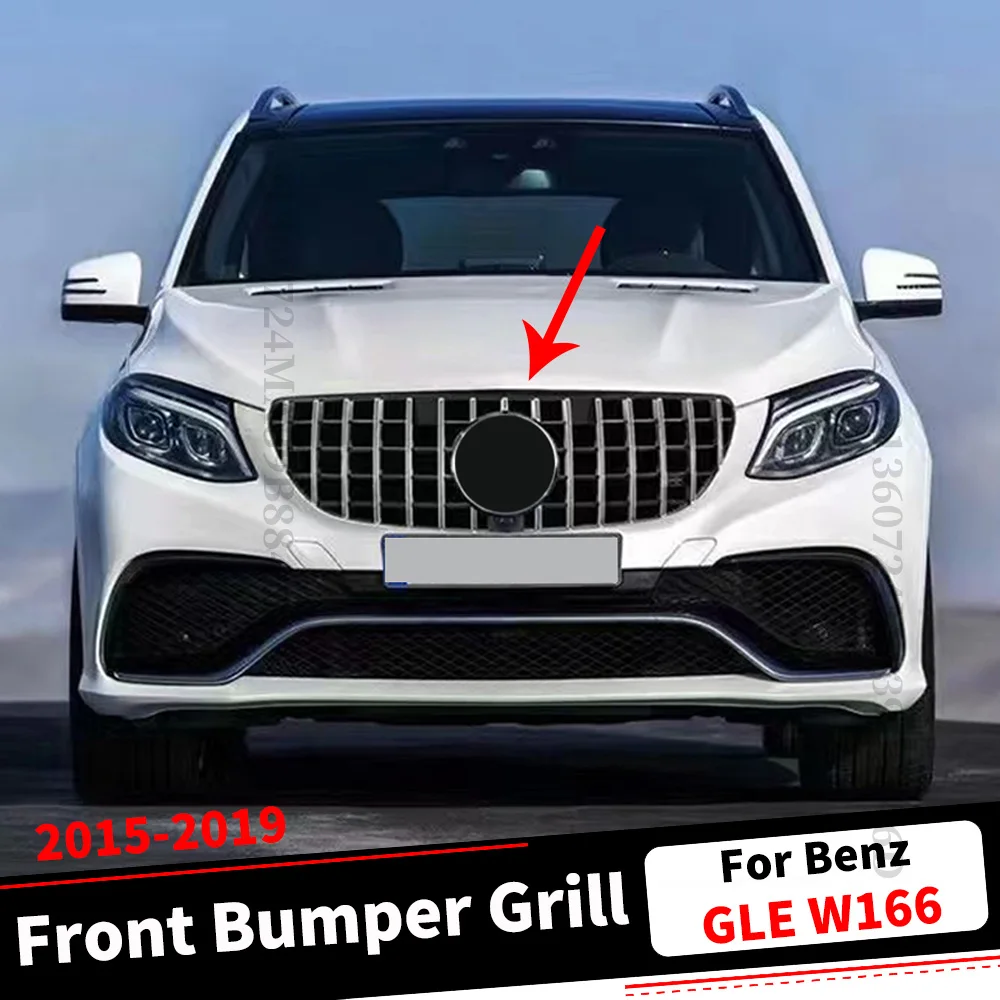 

GT GTR Diamond Style Front Inlet Grille Racing Grill Tuning Body Kit For Mercedes Benz GLE W166 300 320 350 400 500 2015-2019