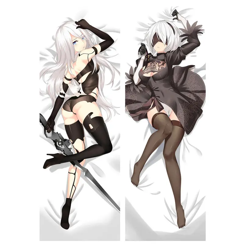 

Anime NieR:Automata Pillow Covers YoRHa 2B 9S Case Sexy 3D Double-sided Bedding Hugging Body Case Customize Gifts