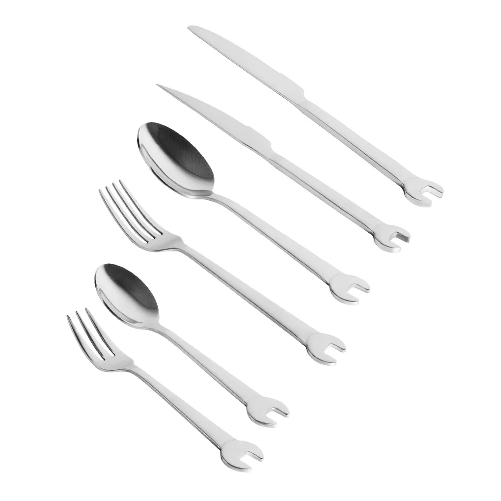 

NianLenss столовые приборы из нержавеющей стали, нож для стейка в форме гаечного ключа, нож для ужина, ножи для стейка, столовая посуда, вечерние ...