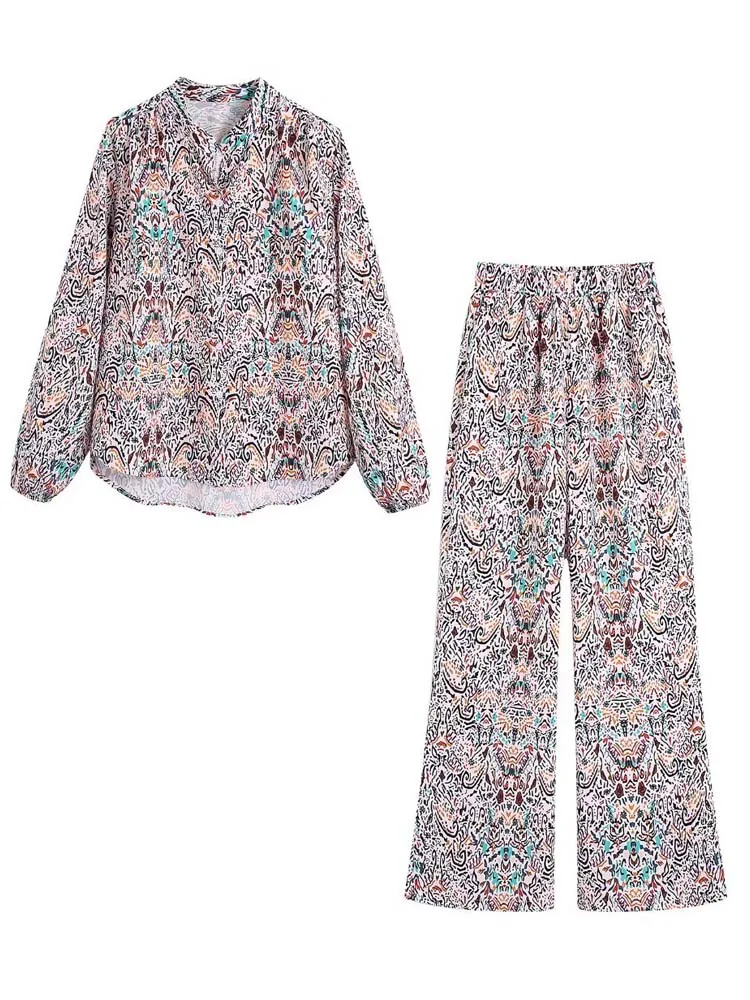 

Лето 2022, женские костюмы, комплекты из 2 предметов, Модные свободные женские брюки, винтажный уличный костюм, одежда