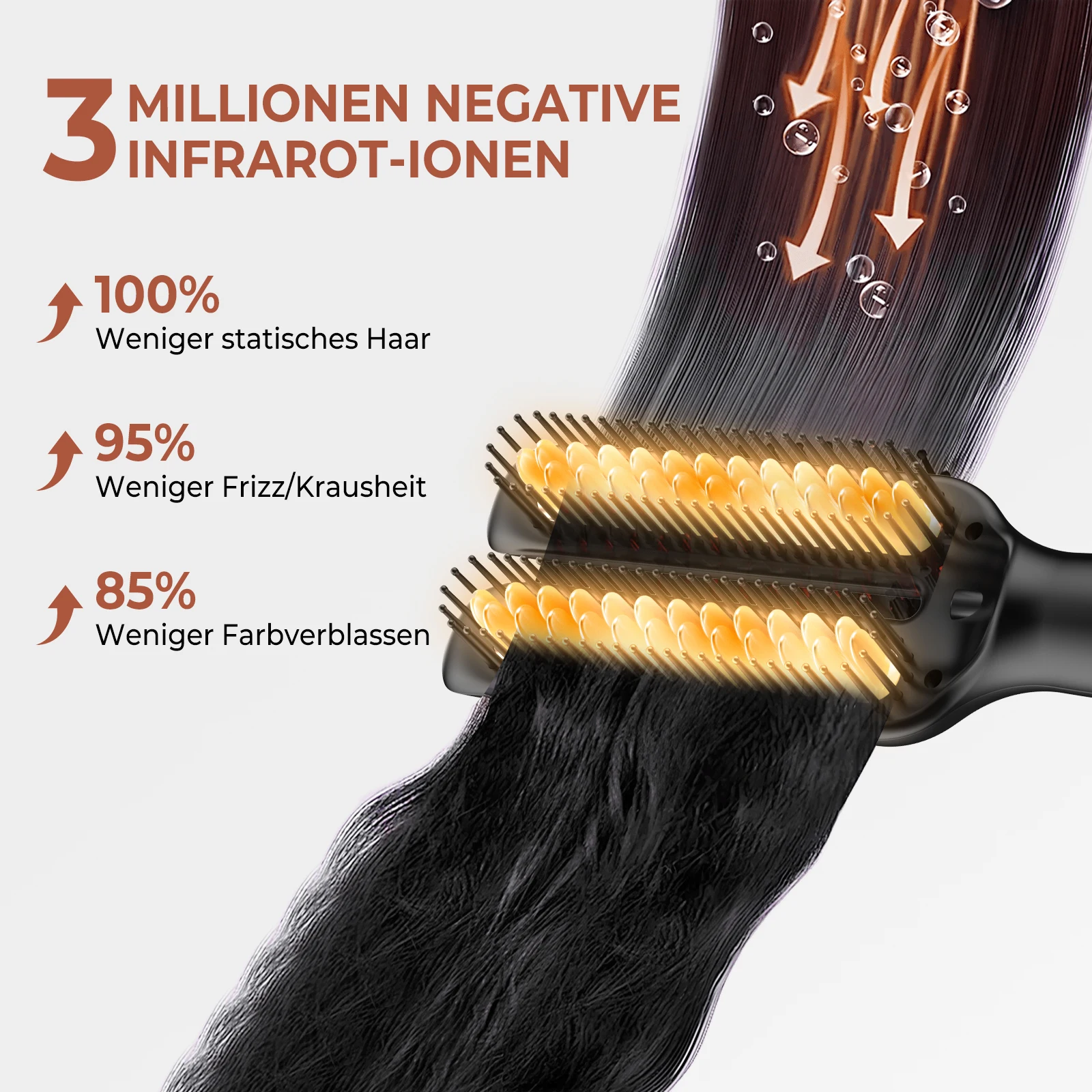 Электрическая горячая расческа многофункциональная для прямых волос с