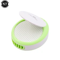 mini flip cover makeup mirror creative leafless low noise handheld usb chargeable portable electric fan eyelashes hair dryer