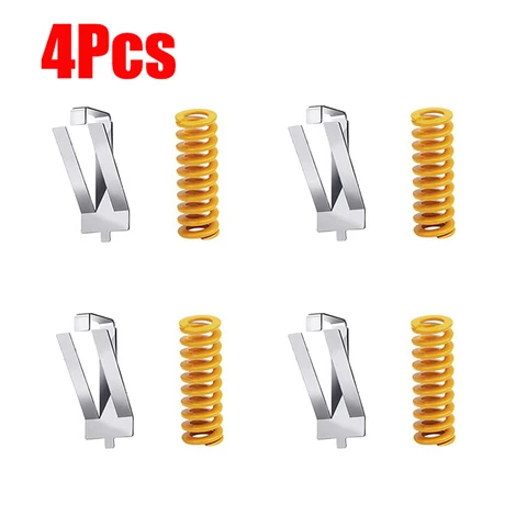 4 шт., зажимы для 3D-принтера, с подогревом 4 стеклянные подогревательные кровати с 3D деталями принтера нагревательный зажим, с пружинами горячего кровати Ender 3 Pro, Ender 3 V2, CR - 10S