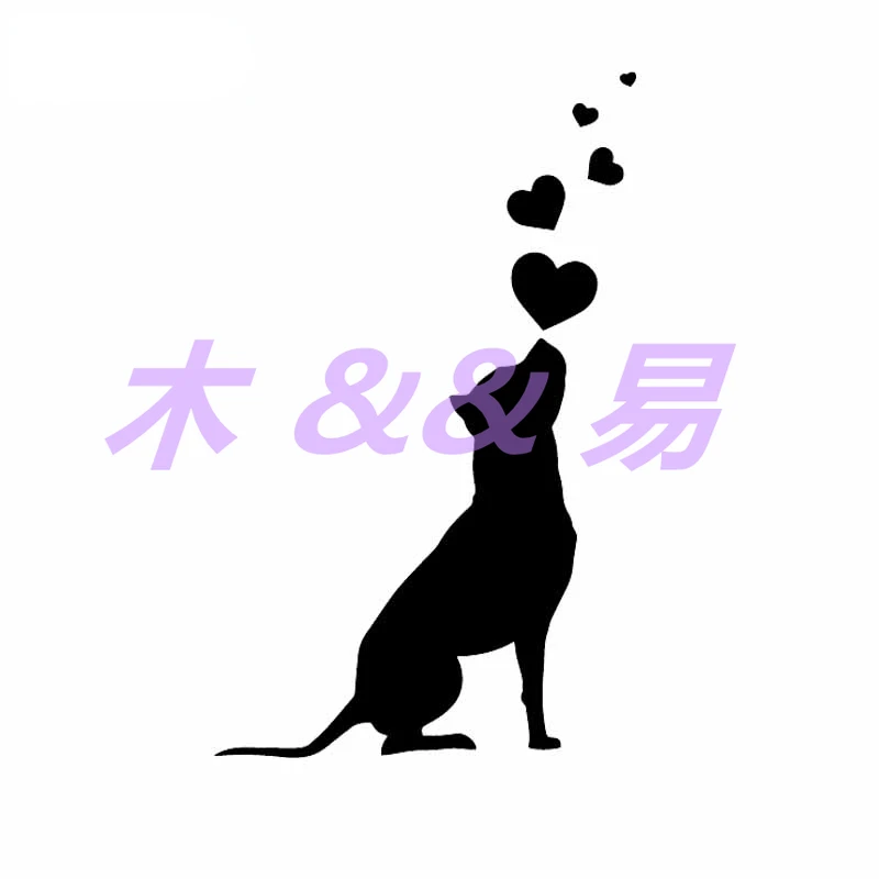

Personality Color Picture Vinyl Decal Dog Hearts Pet American Staffordshire Terrier Car Stickers Car Accessories PVC