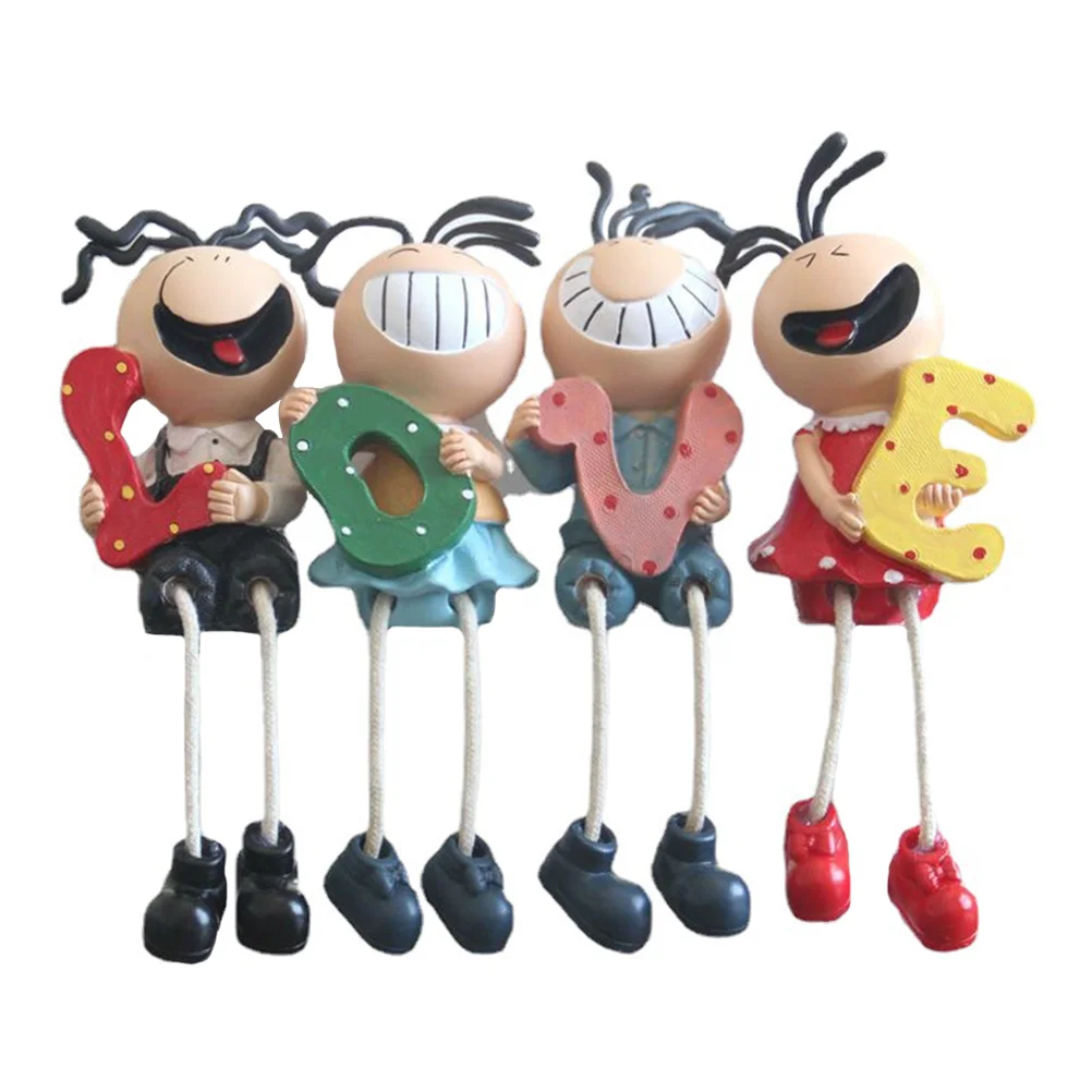 

Shelf Sculpture Legs Sitters Dangling Statue Figurines Leg Family Sitter Figuredangle Ornaments Hanging Ornament Model Miniature