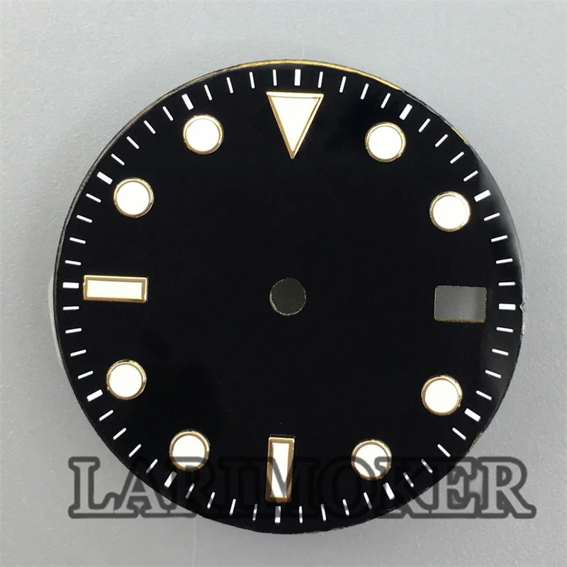 LARIMOKER 29 мм белый черный циферблат синий красный зеленый GMT Mark светящийся Fit NH34