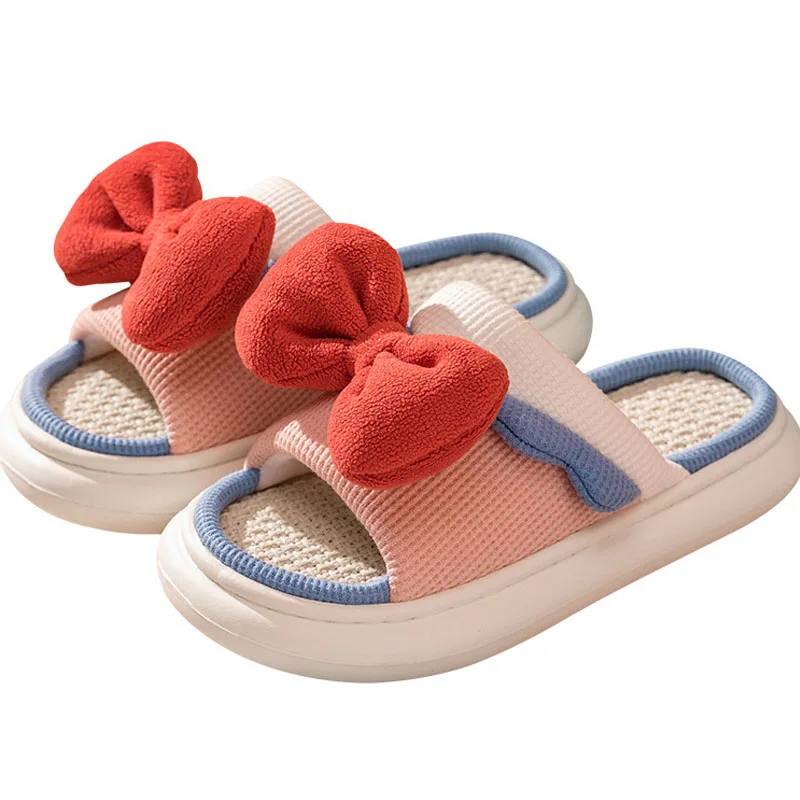 

2023 Spring Women Home Slippers Indoor Non-Slip Female Flat Shoes Outdoors Couple Shoes Parent-Child Shoes Girl Floor Slippers