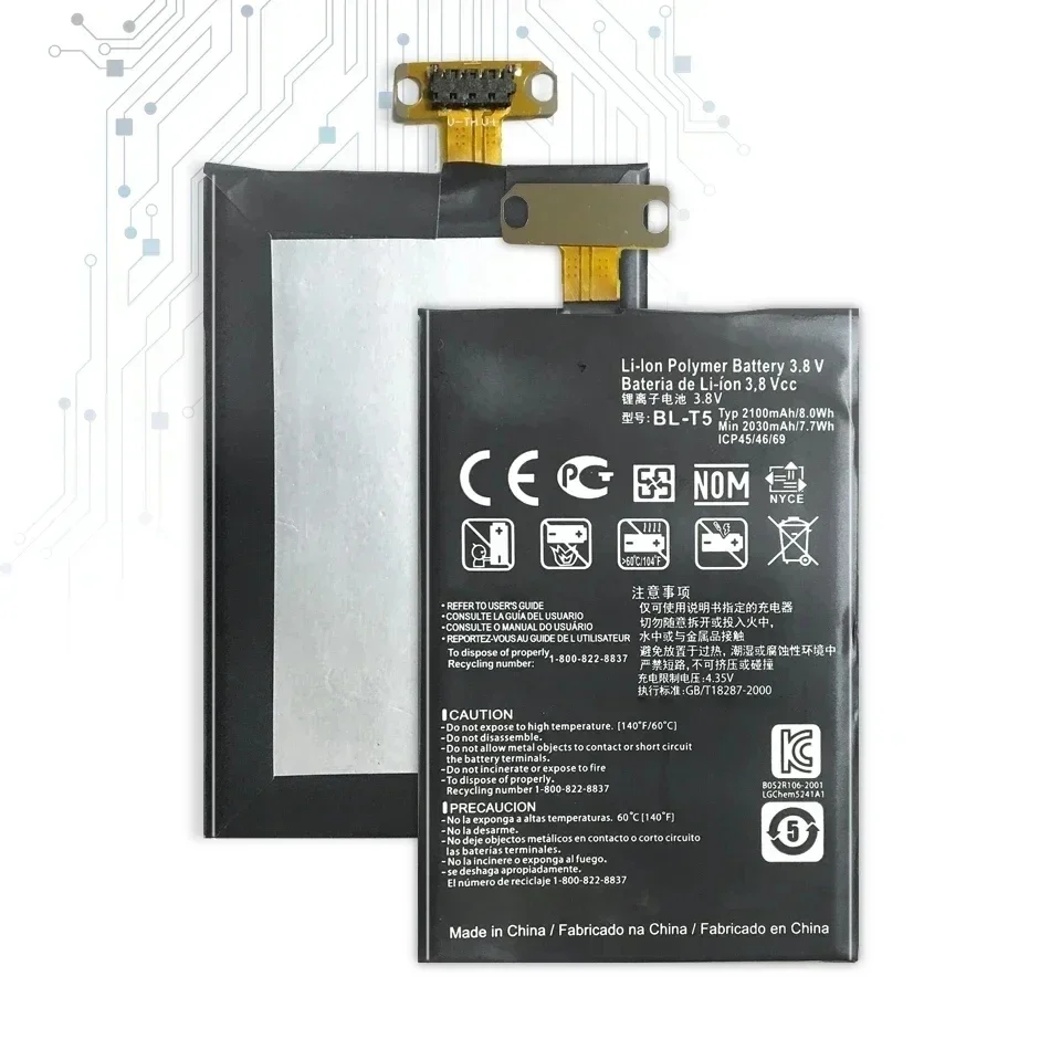 BL-T16 BL-T5 BL-T9 BL-47TH BL-48TH Аккумулятор для LG G Flex/G Pro 1 2/для Nexus 4 5 5X/ Vu Vu4 H950 LS996 H955 US995 H955A H959