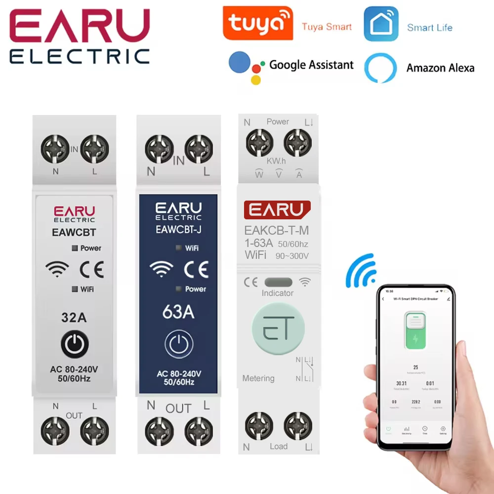

EARUELECTRIC Автоматический выключатель Tuya 63А