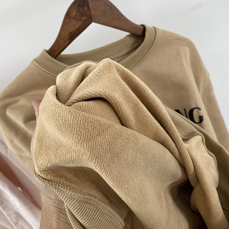 

Женская Повседневная Толстовка с длинным рукавом и круглым вырезом