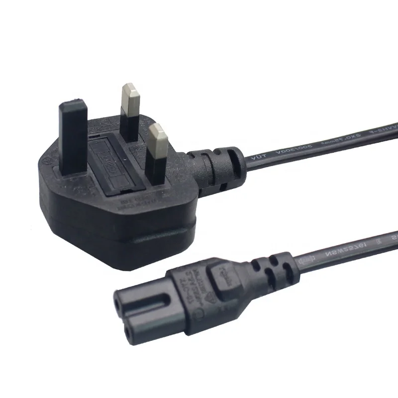

high quality ce certified uk 3 core power cable best price 2*0.75mm2 computer power cord
