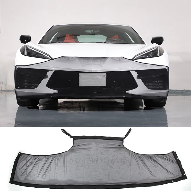 

Hood Protection Mesh Cover Elastic Mesh for Chevrolet Corvette C8 2020 - 2023 Car Front Grille Decorative Mask