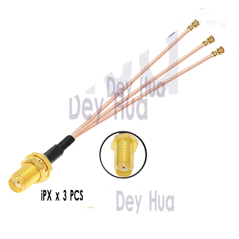 

1PCS SMA/RP SMA female to 3 u.FL IPX IPEX1 female jack 1 to 3 three-way cable RG178 1.13 Pigtail WIFI antenna expansion jumper