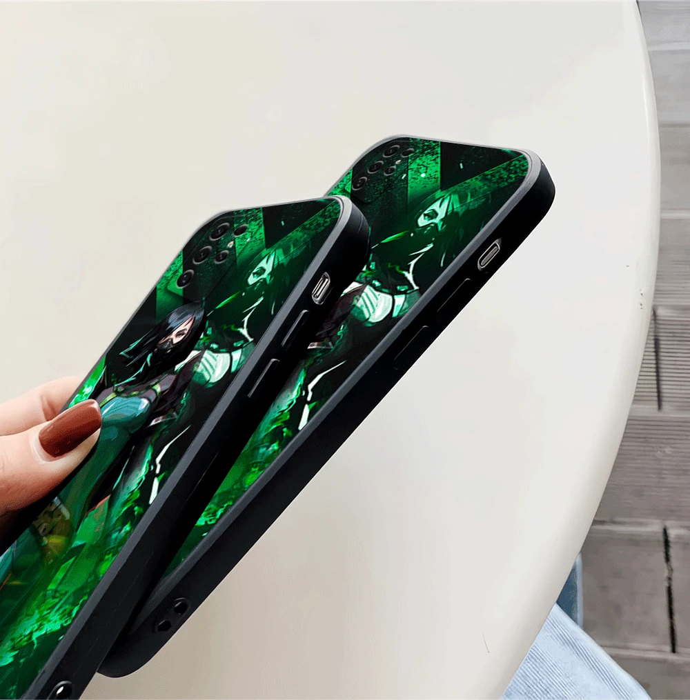 Чехол для телефона Game V-VALORANT Samsung S22 S23 A73 A72 A71 A54 A53 E ULTRA Black Soft Shell