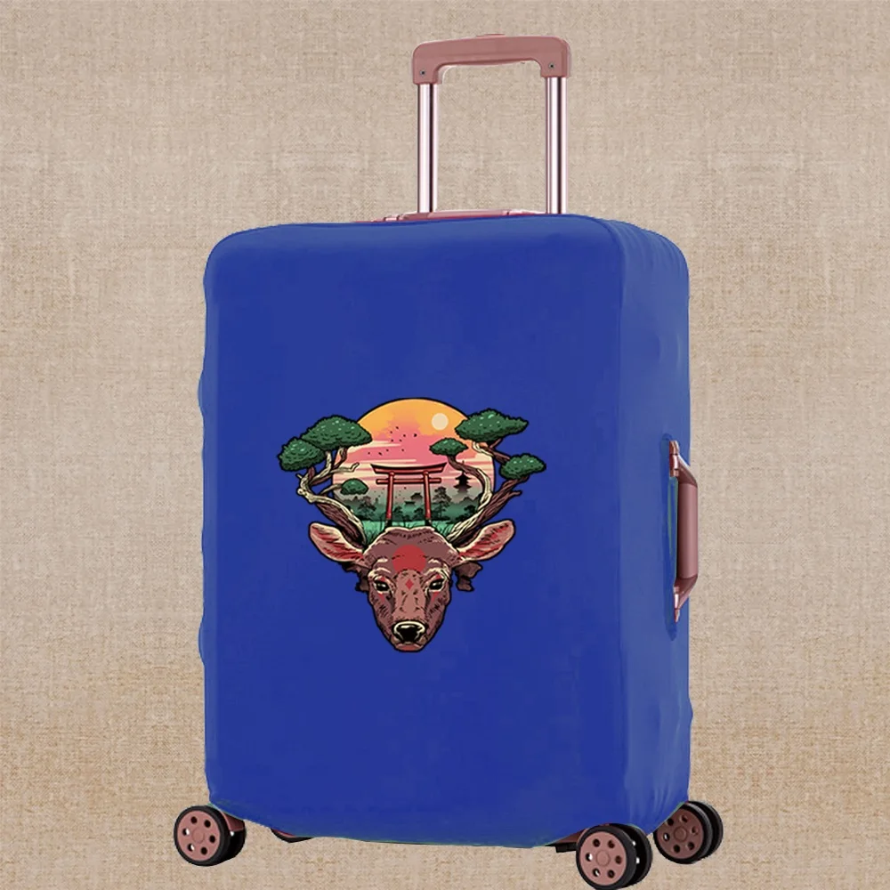 Luggage Cover Dust-proof Thicken Japan Print Suitcase Protective Case Apply To 18-32 Inch Elasticity Travel Accessory Covers
