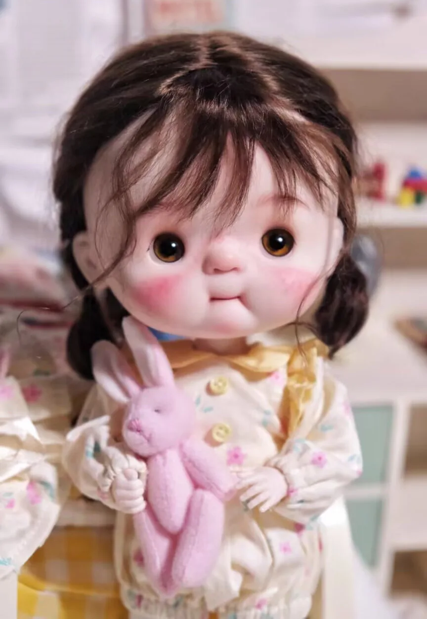 4 шт. Kawaii Blythe Cream боди/шляпа/носки/брюки/обнимающая кукла с розовым кроликом 1/6 30 см
