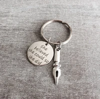 she believed she could so she made a pen keychain creative fashion keychain friend holiday gift